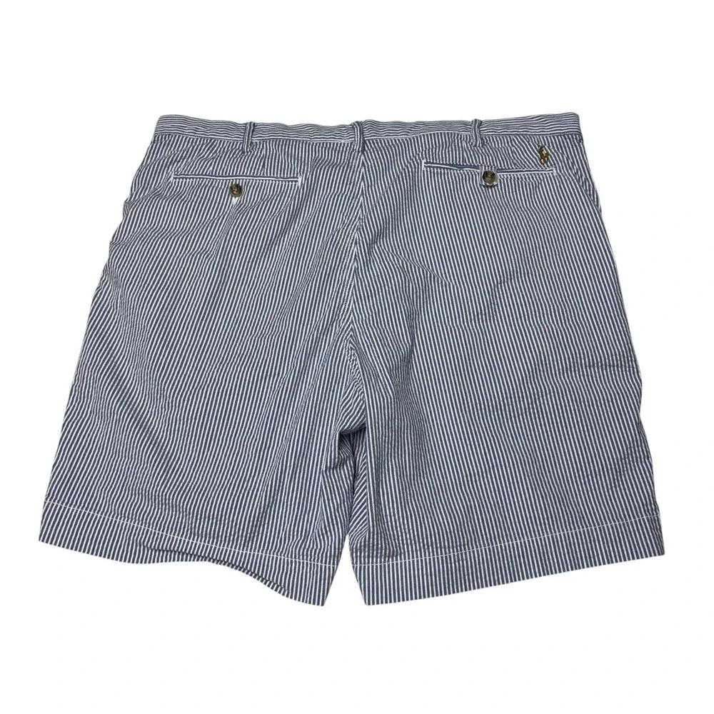 Polo Ralph Lauren Mens 40X9 Seersucker Shorts Blue White Striped Stretch Classic